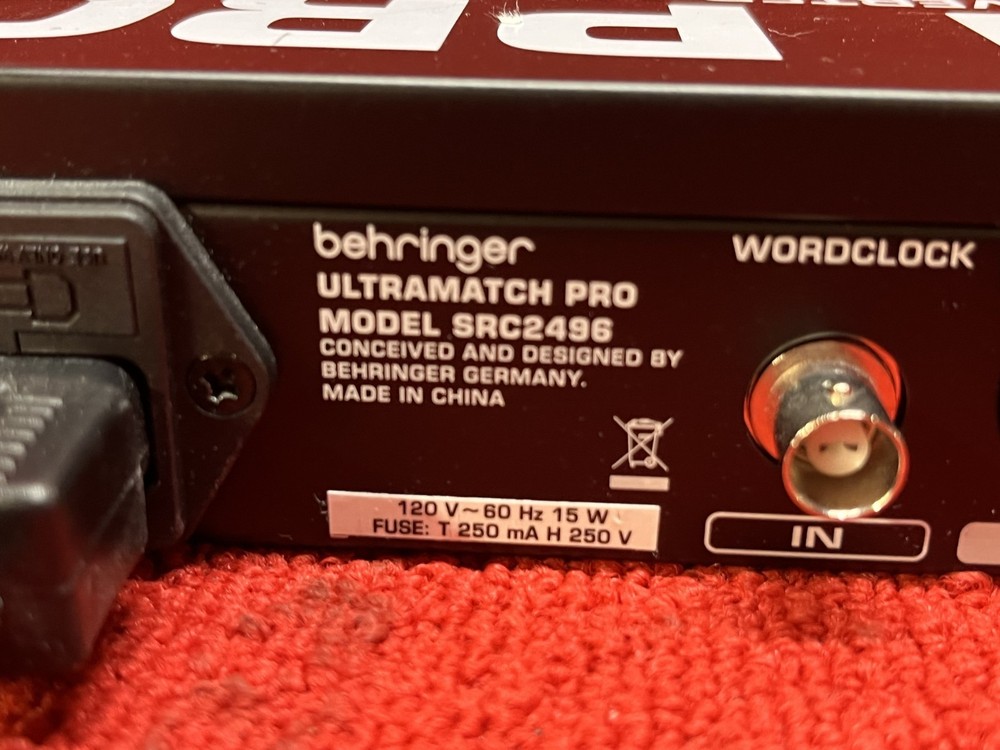 Used Behringer Ultramatch Pro SRC2496 AD/DA Sample Rate Converter Good Condition