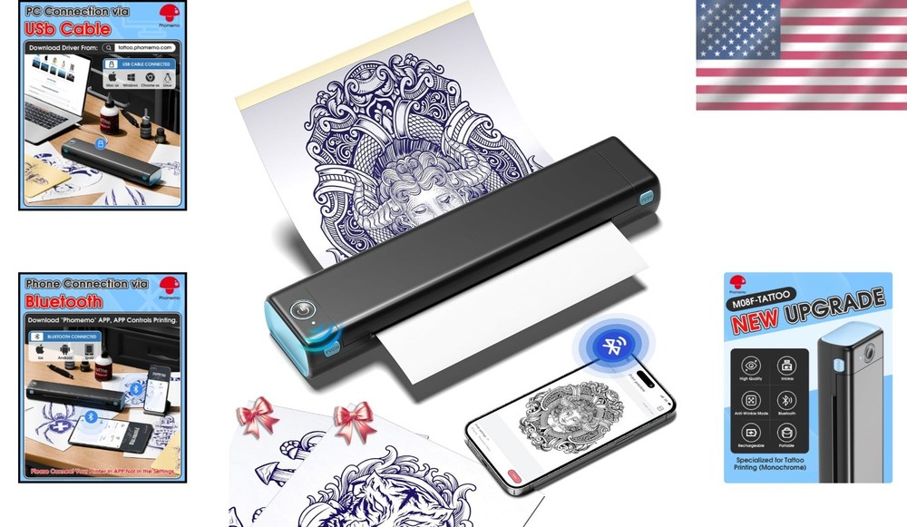 M08F Tattoo Stencil Printer - Powerful APP Editing
