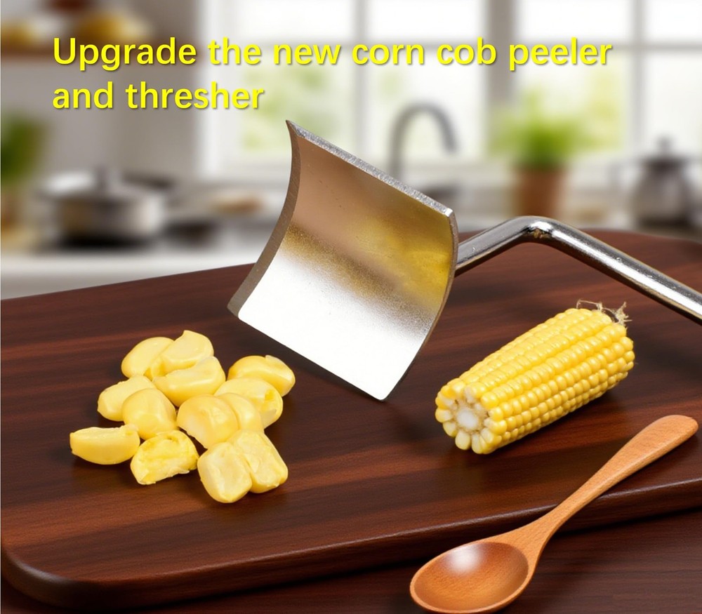 NEW Long Handle Stainless Steel Corn Stripping Tool StripChef Silver