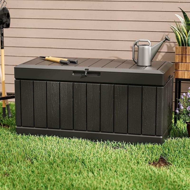 Outdoor Storage Box Waterproof Lockable Deck Organizer Multi-functional Utility
