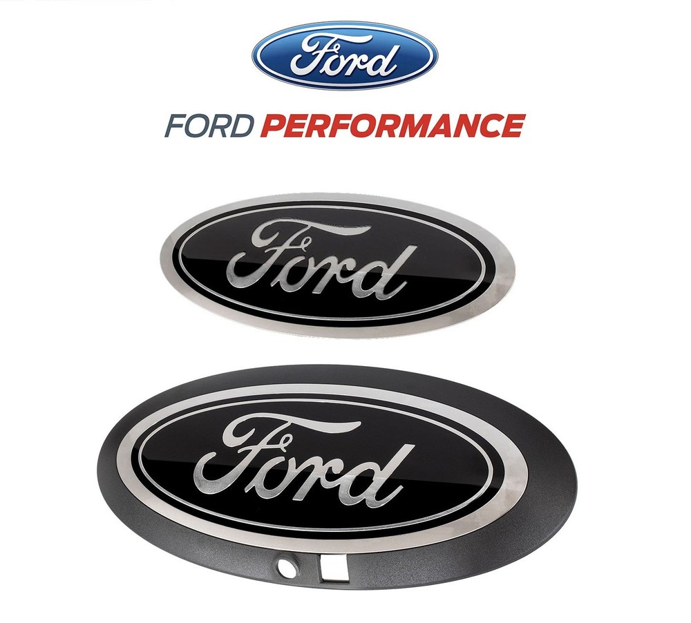 2023-2026 Ford Super Duty w/ Camera OEM Front Grille Rear Tailgate Emblems Black