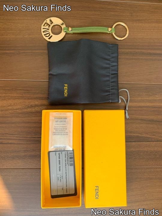 FENDI Logo Keychain Key Ring Authentic Women