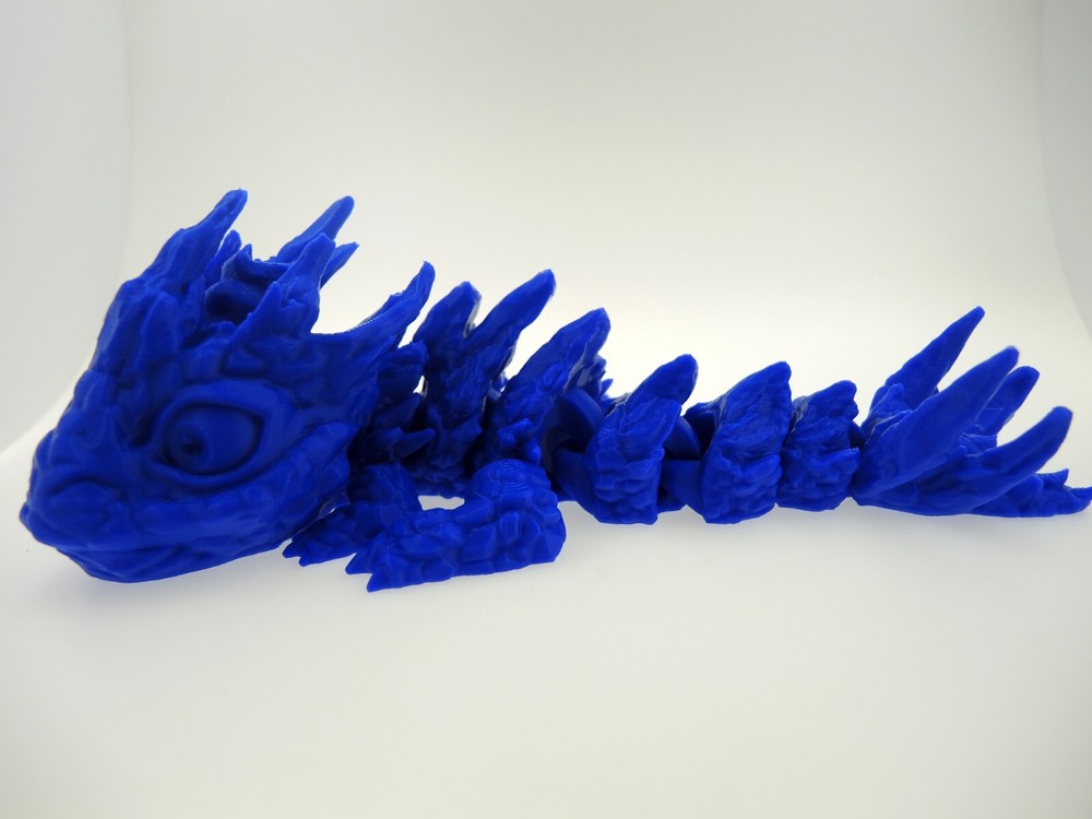 Stone Baby Dragon 3D printed blue
