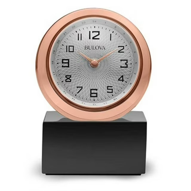 Bulova B5015  Sphere Table Clock-NEEDS BATTERY