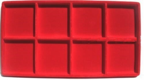 Black Brooch Bangle Jewelry Red 8 Space Liner Display Stackable Plastic Tray