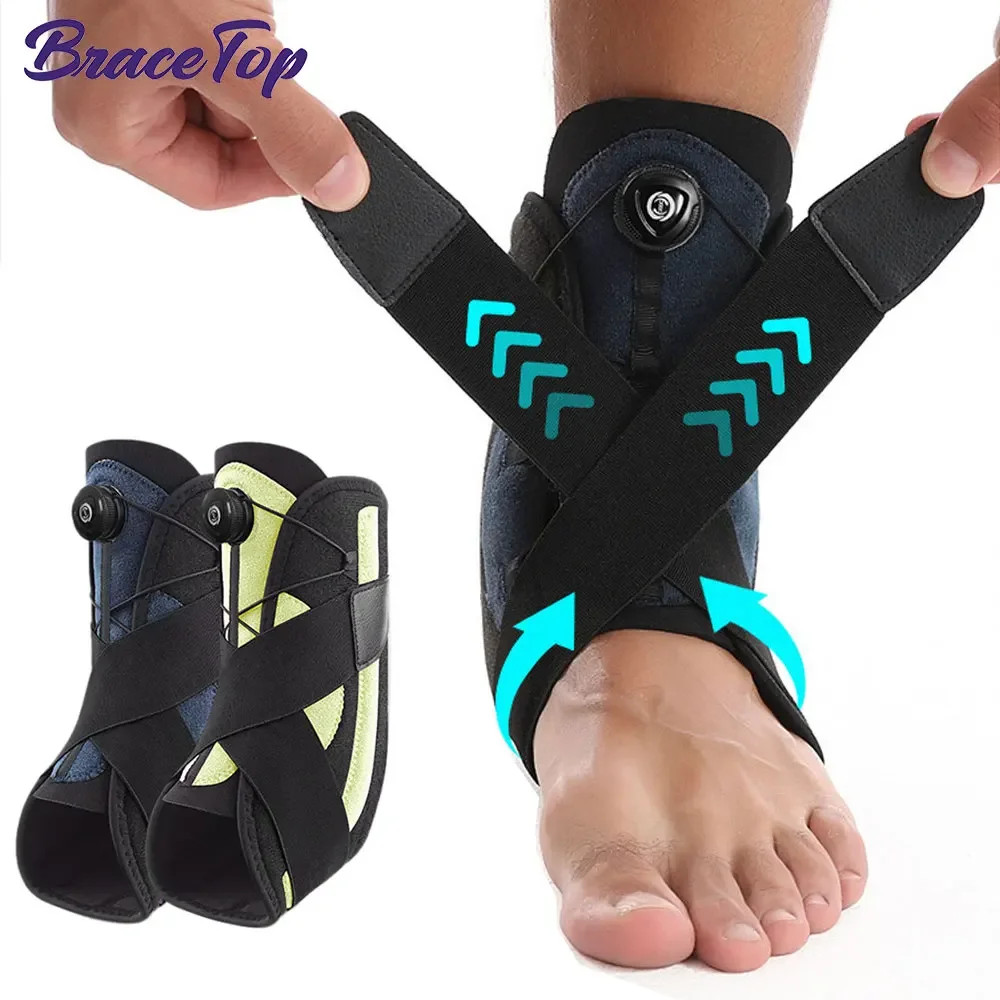 Adjustable Knob Maximum Ankle Support Brace for Sprained Ankle,Tendonitis,Achill