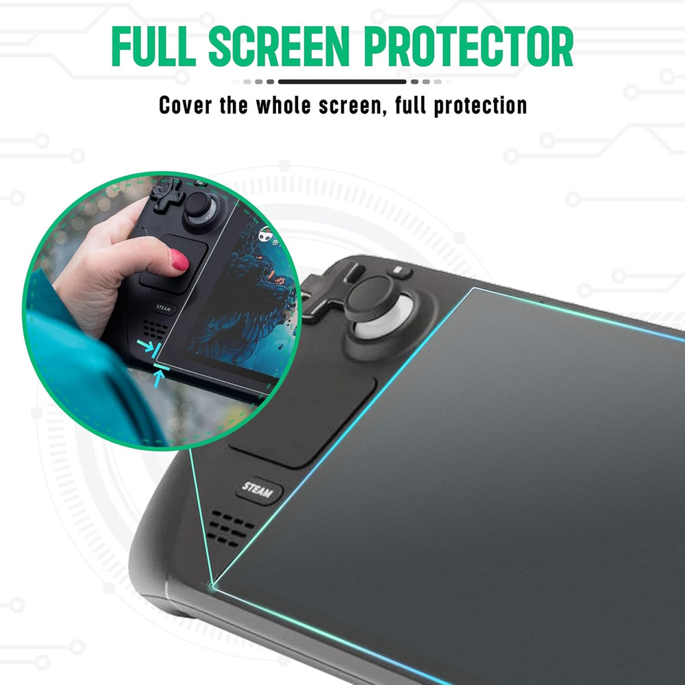 2 Pack Matte Glass Screen Protector for Steam Deck 7.0''/Steam Deck OLED 7.4'',