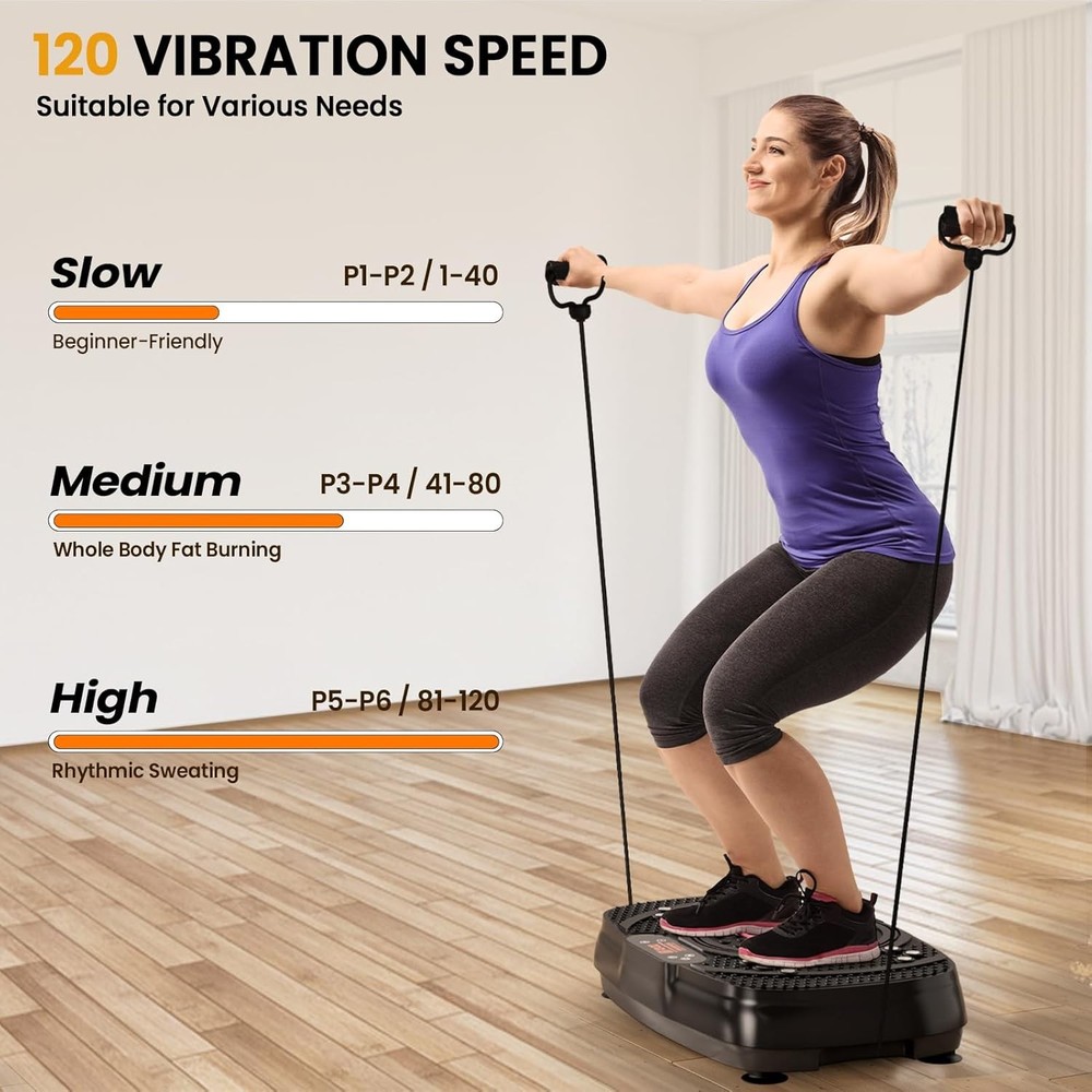 Vibration Plate Exercise Machine 400lbs Shake Plate Whole Body Workout Platform