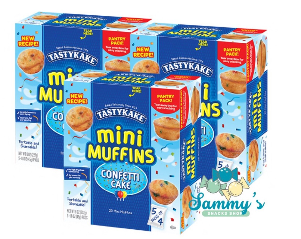Tastykake Confetti Cake Mini Muffins 3 Boxes