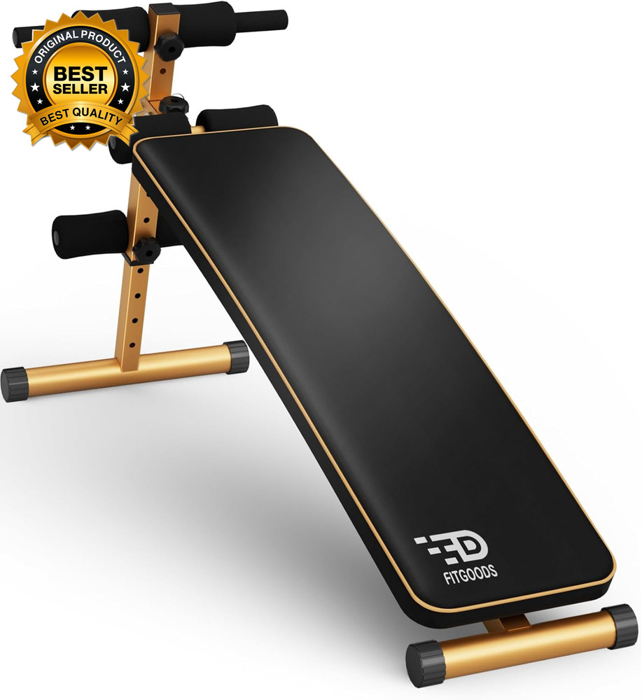 Sit up Bench, Adjustable Workout Bench for Ab Exercise, Curved Incline/Decline S