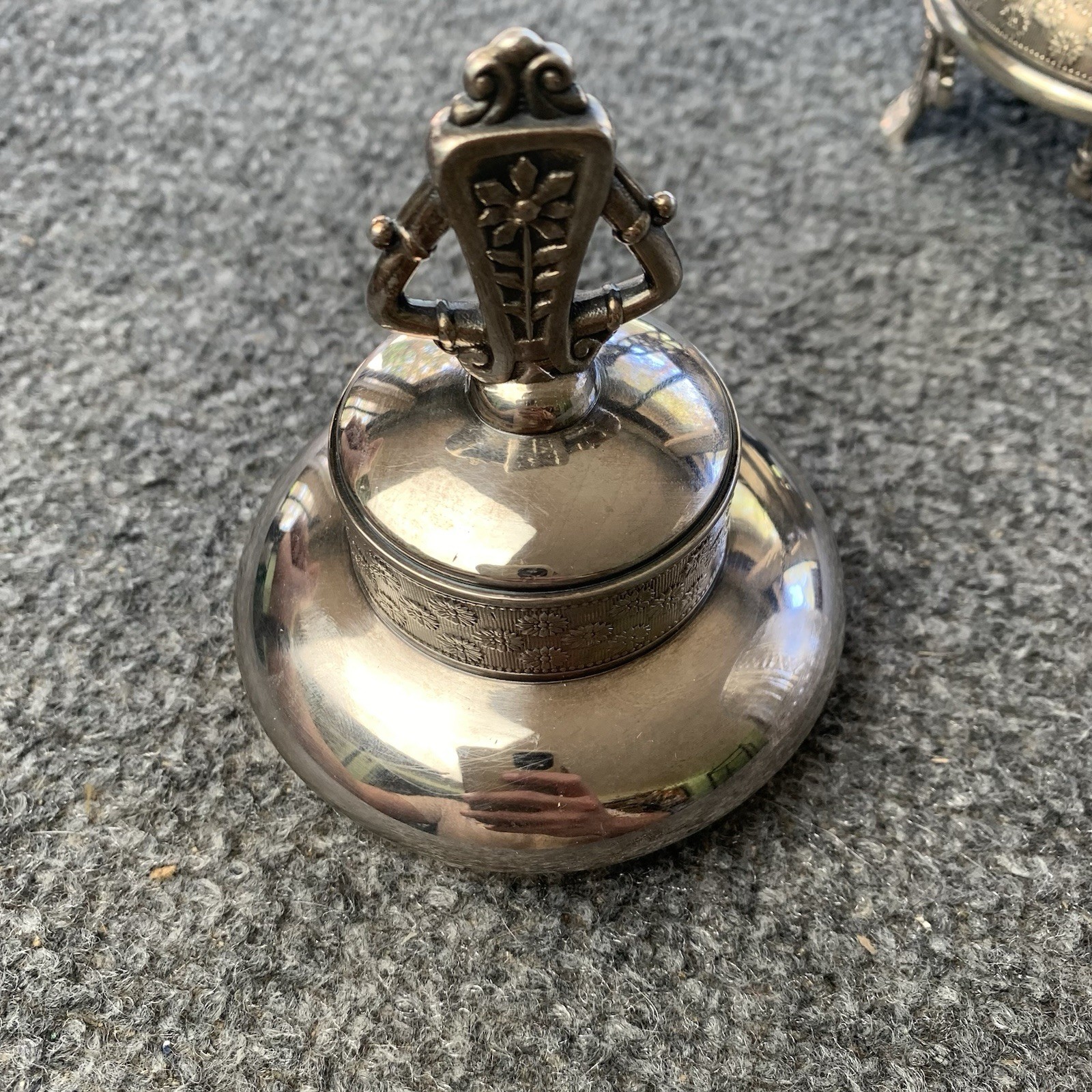 Antique Pairpoint Silver Plate Pickle Castor Clear Glass Marked 629 4913-z