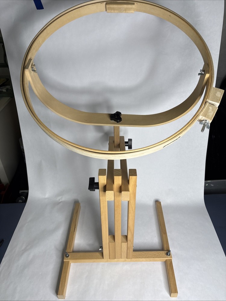 Embroidery hoop floor stand.