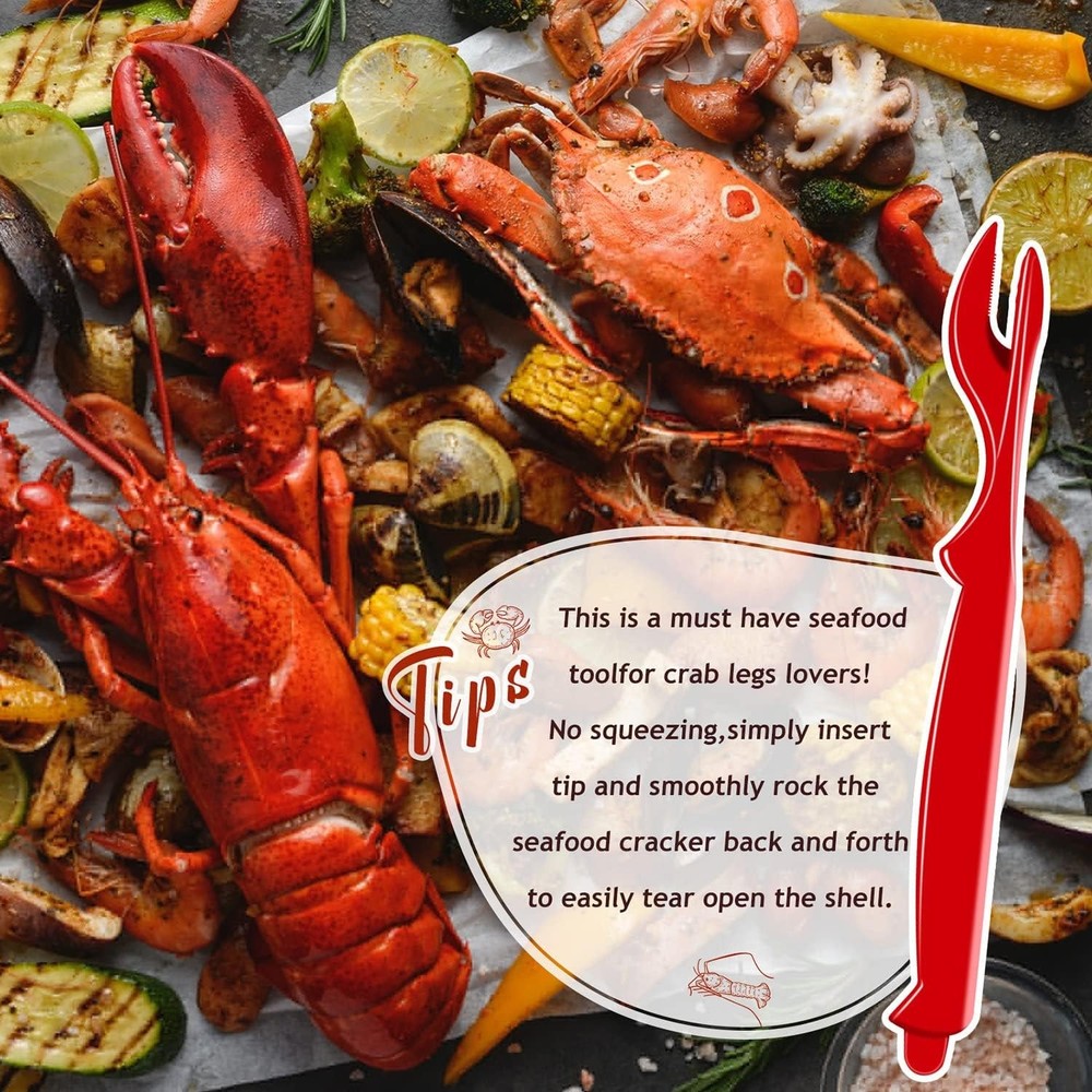 20Pcs Crab Legs Crackers - Crackers Picks Tools Set for Lobster, Crab, Crawfish,