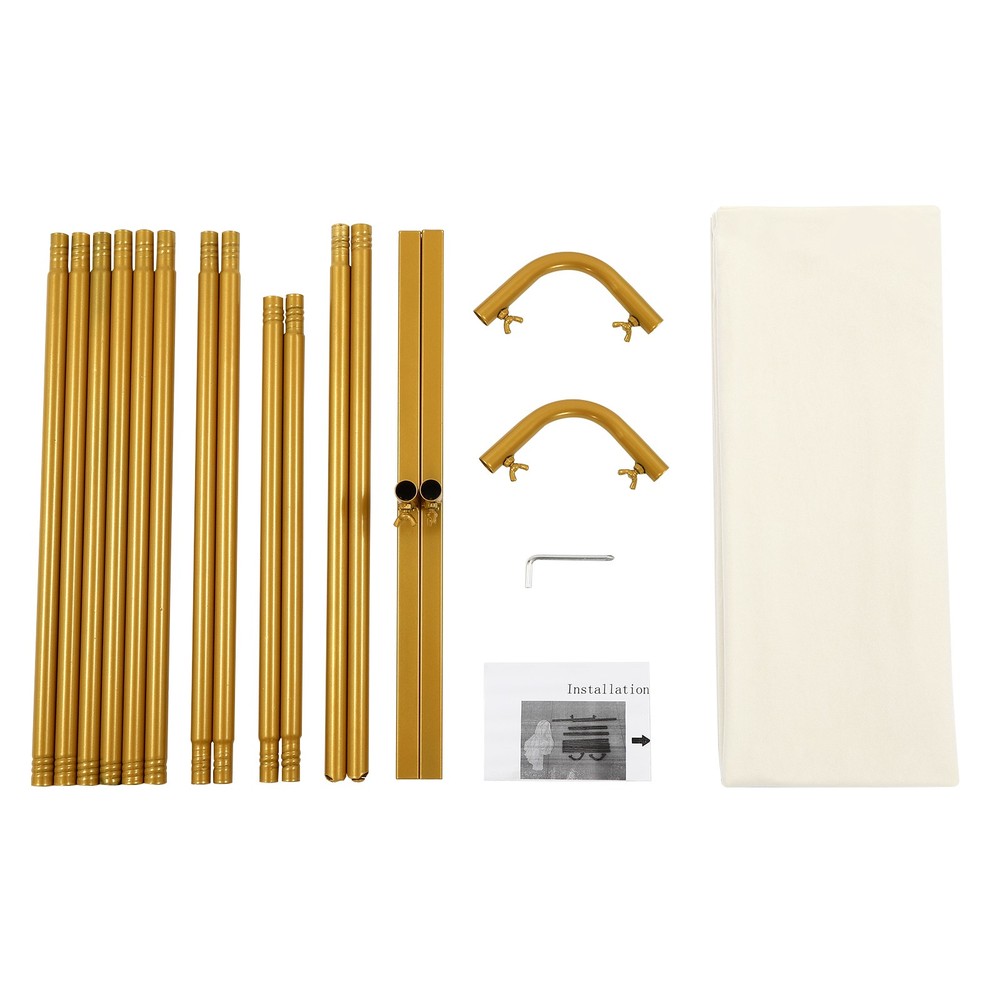 Wedding Backdrop Stand, Backdrop Frame, Backdrop Stand.Capacity 13.23 lbs.Gold