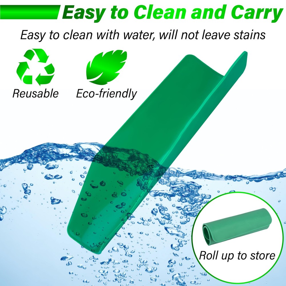 Flexible Oil Funnel set Multi-Purpose Reusable Draining Tool Green