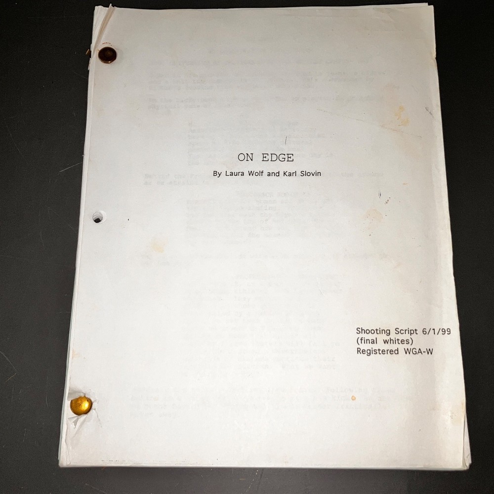 ON EDGE (6/1/99) Plus-Size Skating Comedy - Blue Revised Shooting Script + COA