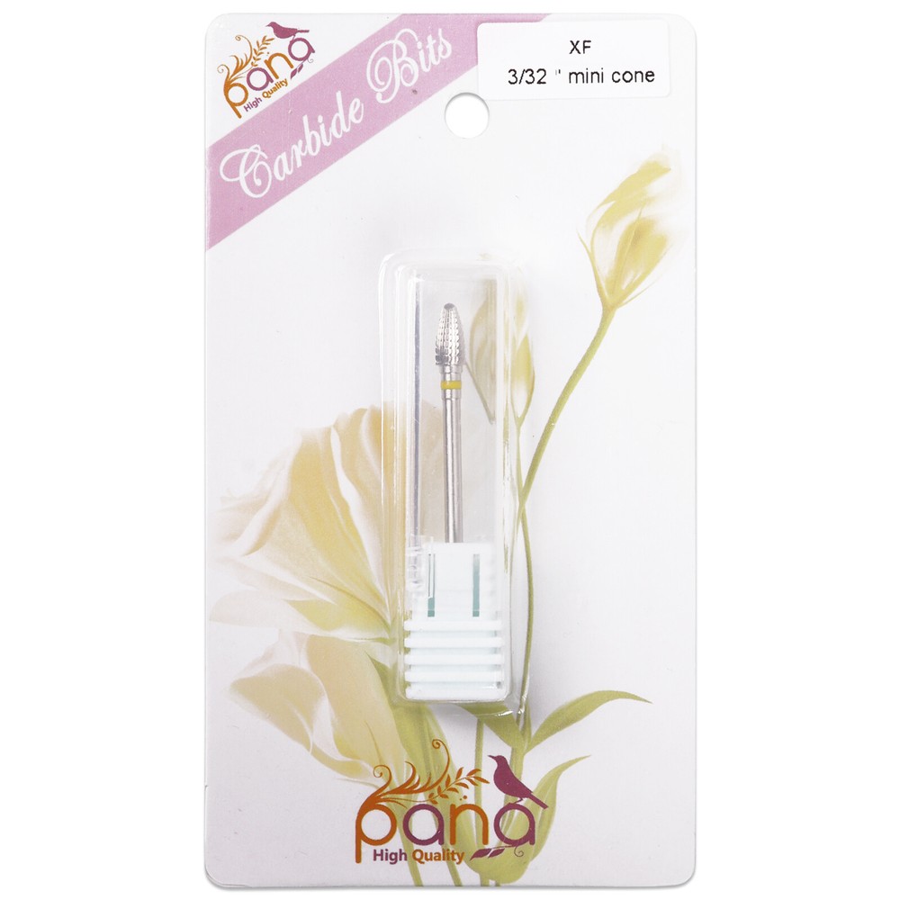 Professional Silver Mini Cone Carbide Nail Drill Bit Extra Fine Grit