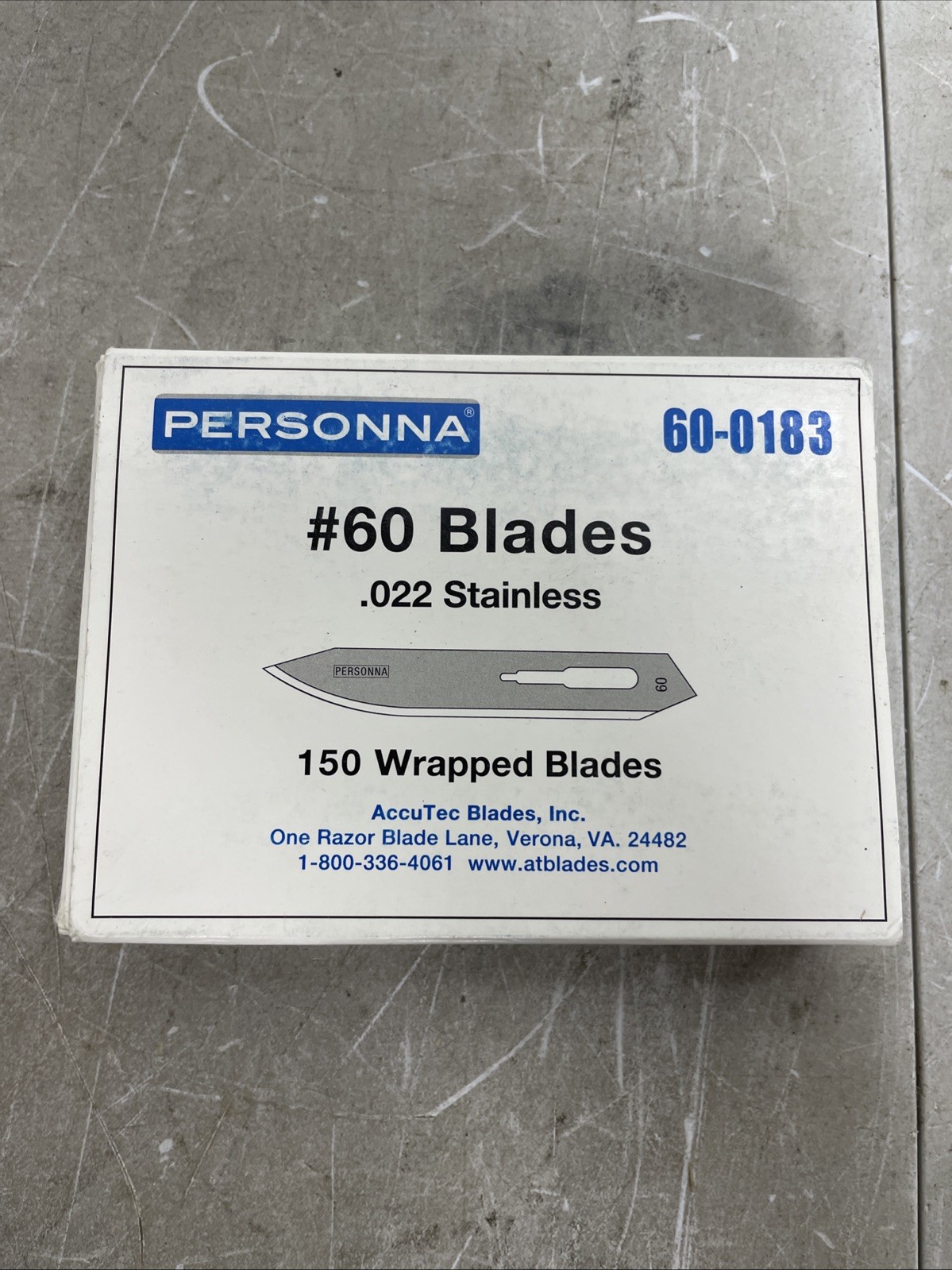 AccuTec Personna Blade, 60-0183, Poultry Blade, 2.875" - 48500 Case Of 150