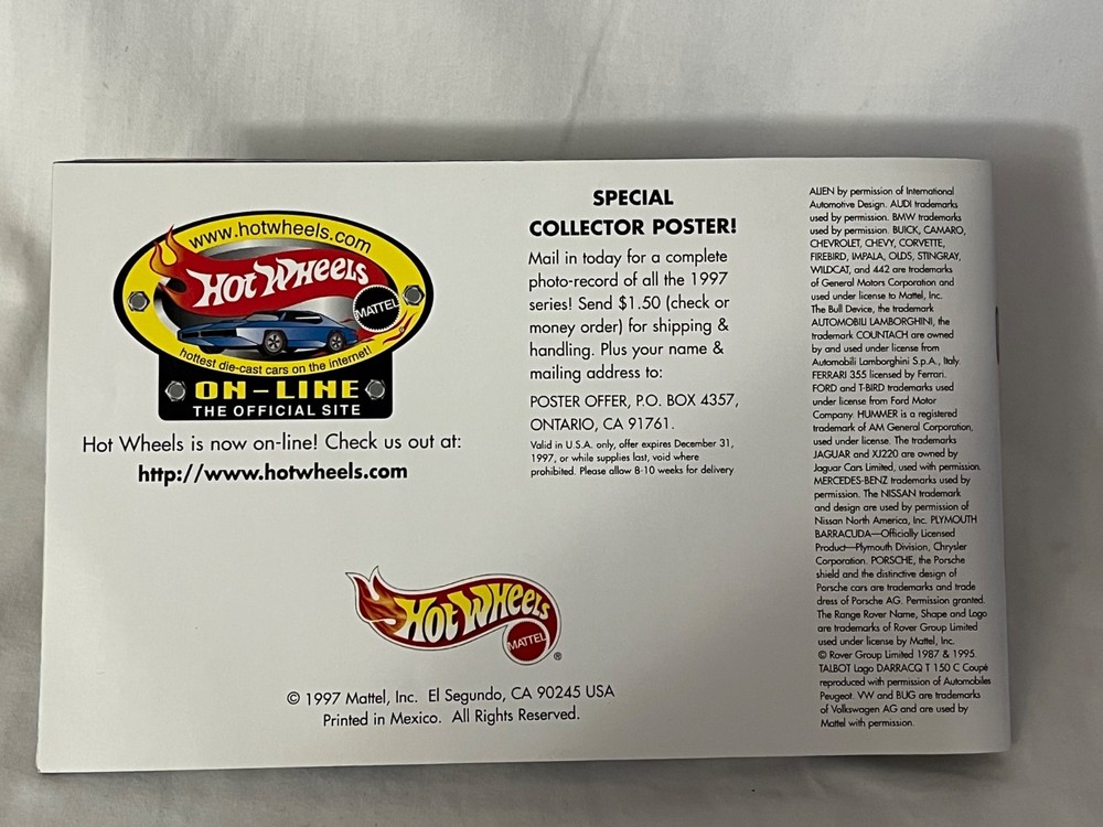 Hot Wheels "How To Get Going" Booklet