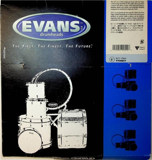 Evans TT06EC1 6" EC1 Clear Drum Head