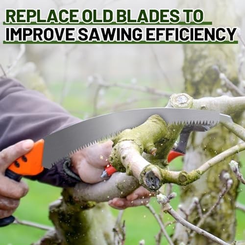 10 Pcs 12" Pole Saw Replacement Blades for Tree Pruner, Compatible with Various