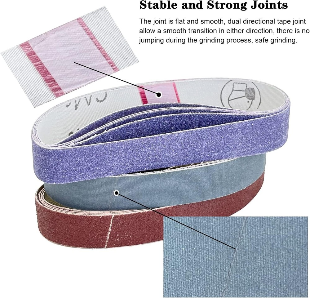 30 Pcs 3/4" x 12" Replacement Knife Sharpener Sanding Belt Kit for Work Sharp...