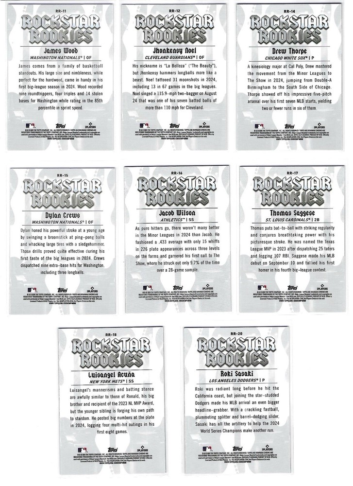 2025 Bowman Baseball- Inserts (Buy More, Save More)