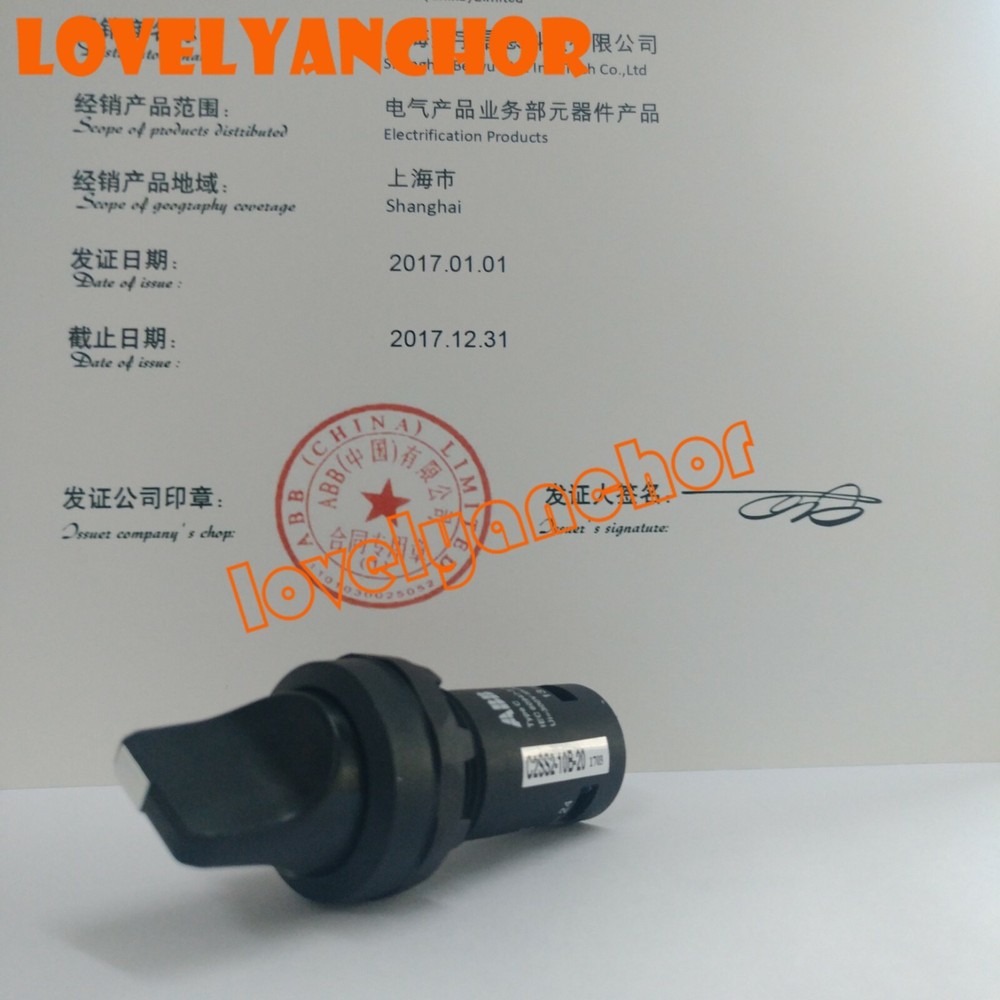 1PC ABB C2SS2-10B-20 2NO Compact Selector Switch 2-pos Fixed A&C Short handle