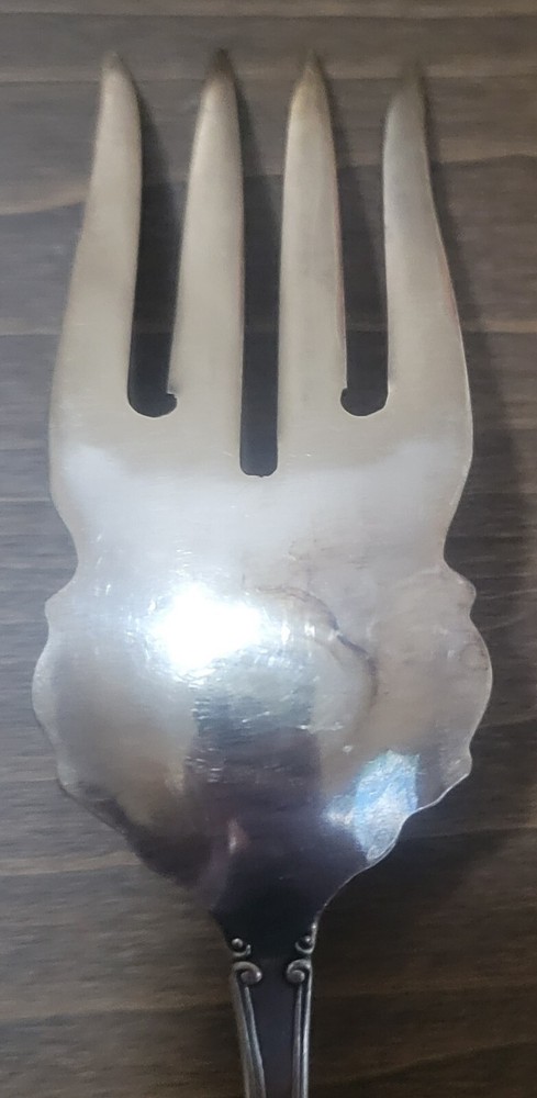 Antique *Wm Rogers* "Special" Serving Fork Blenheim Pattern. Engraved "MV"