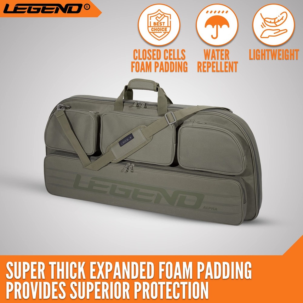 Legend Alpha Compound Bow Case - Fits MTM Ultra Compact Arrow Cases - Archery...