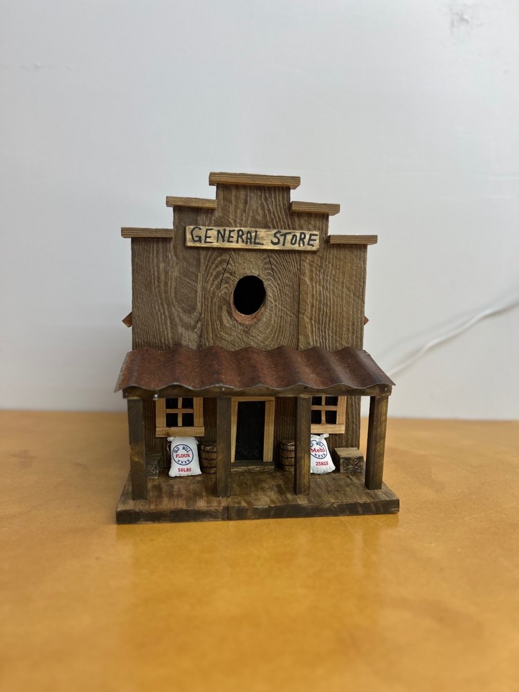 Handcrafted Cedar General Store Birdhouse