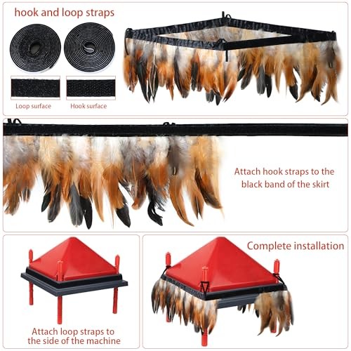 Feathers for Chick Brooder Heating Plate Comfort Feathers for 10" x 10", 4 Pack