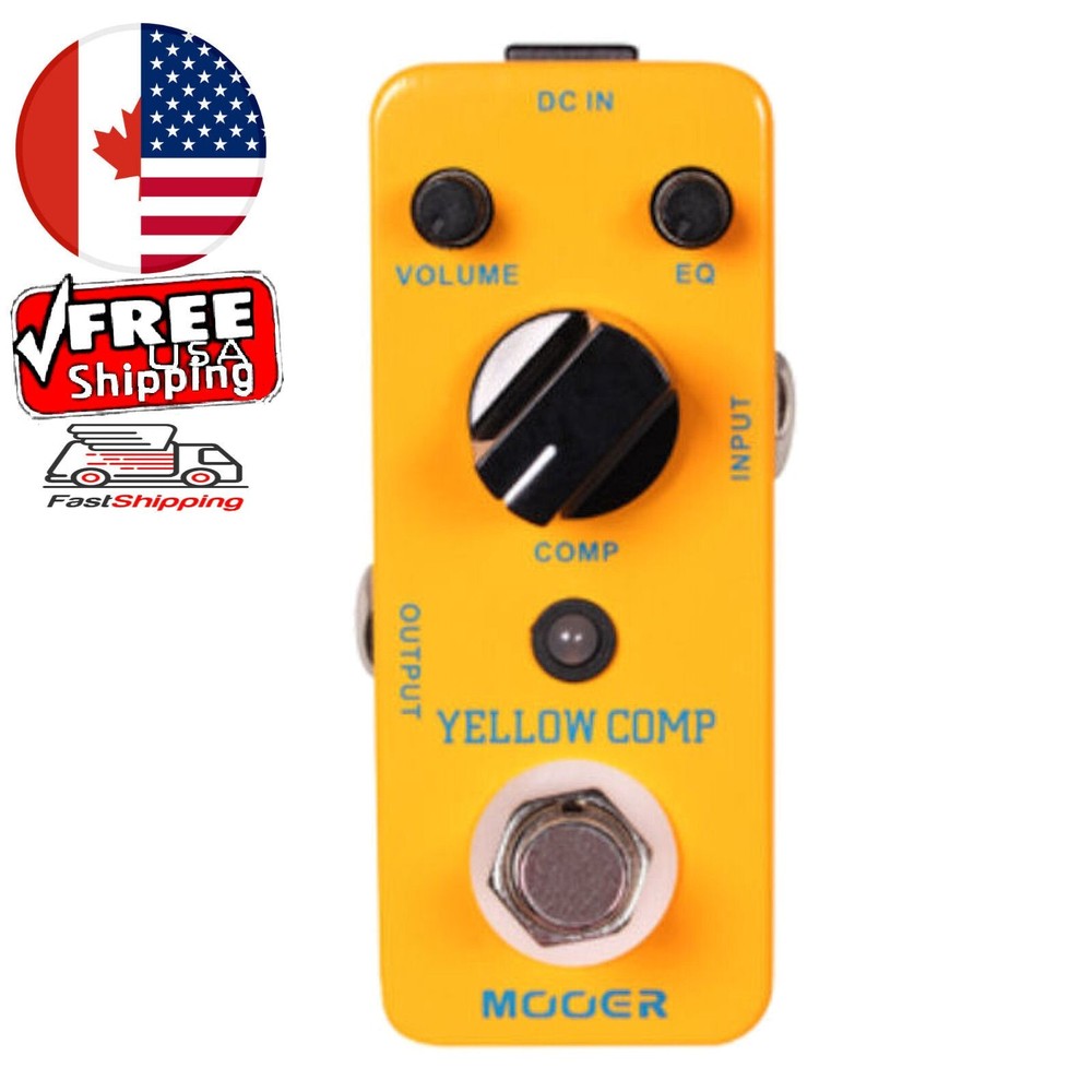 Mooer Yellow Comp Optical Compressor Micro Guitar Effect Pedal New!