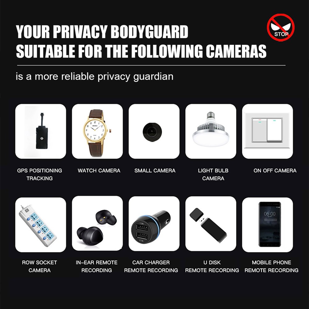Anti-Spy Hidden Camera Wireless Detector Bug GPS Tracker Finder Scanner Device #