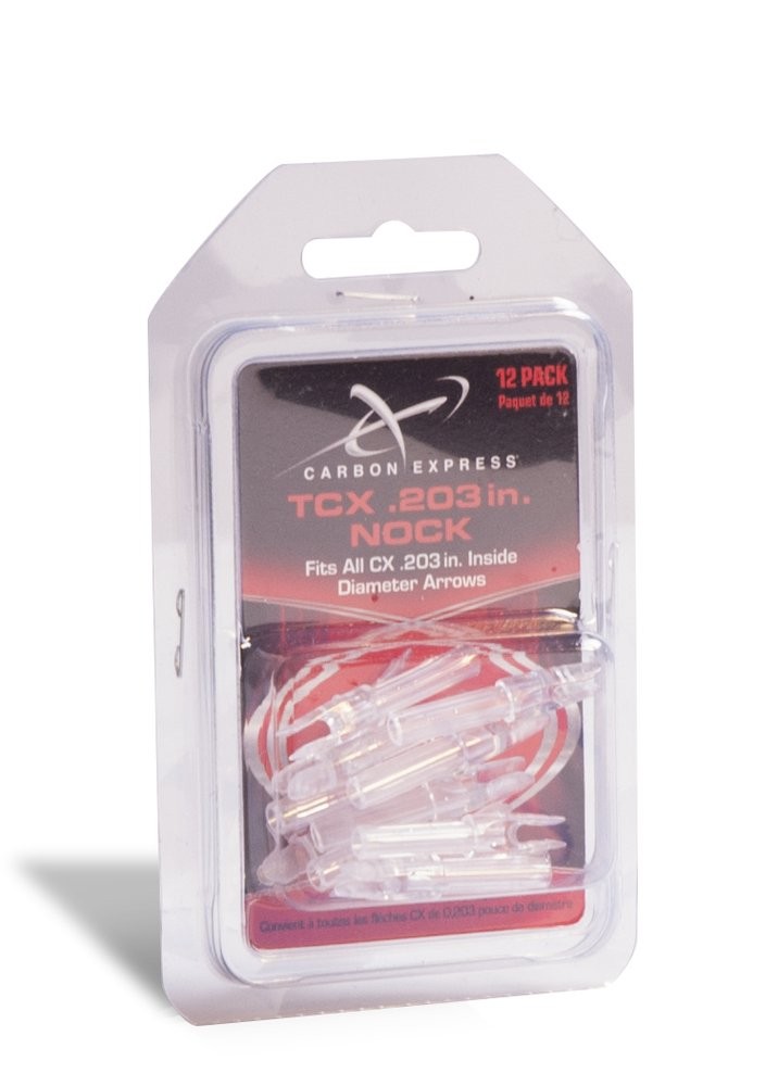 Carbon Express TCX Nock, Size .203 (Fits PileDrive Pass Thru .203, Clear