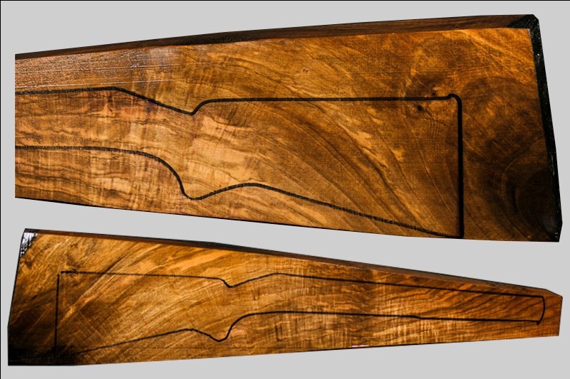 Turkish walnut rifle gun stock blank za20