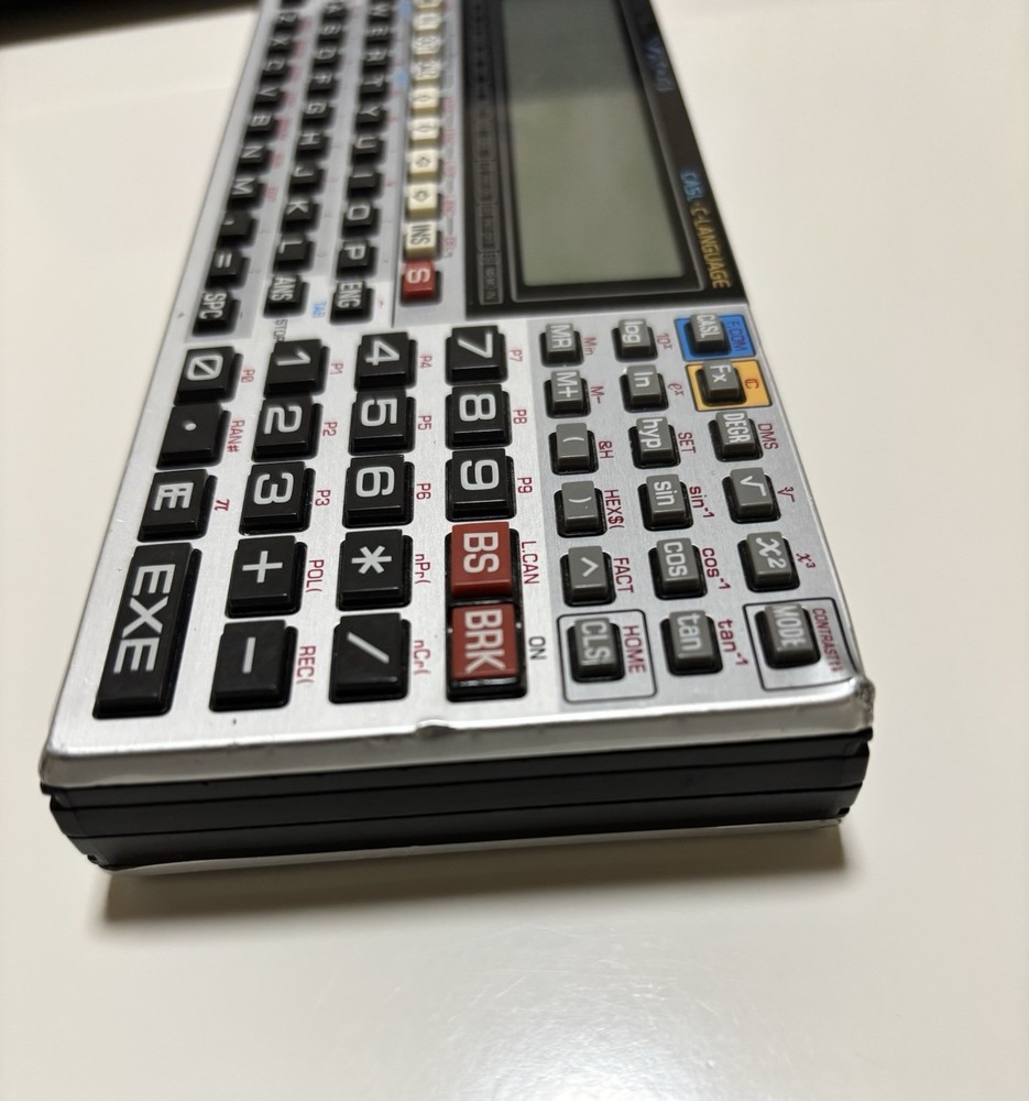 CASIO VX-4 mini Pocket Personal Computer Calculator Tested AA Battery Replaced.