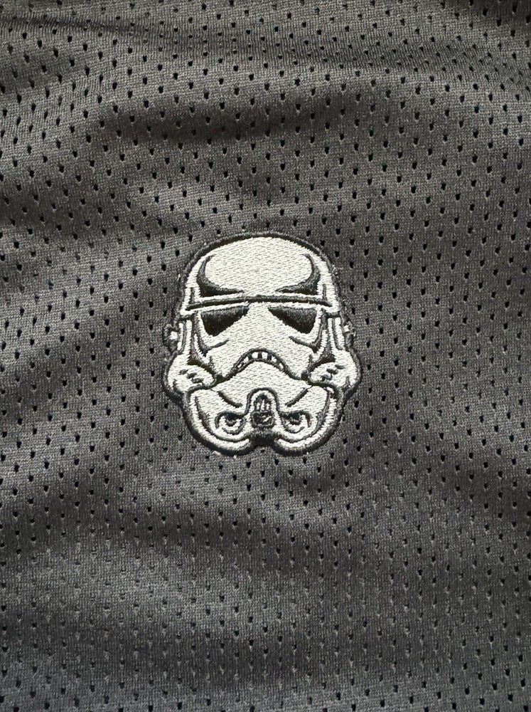 Star Wars Baseball Jersey Embroidered Stormtrooper Patch Black Size Medium