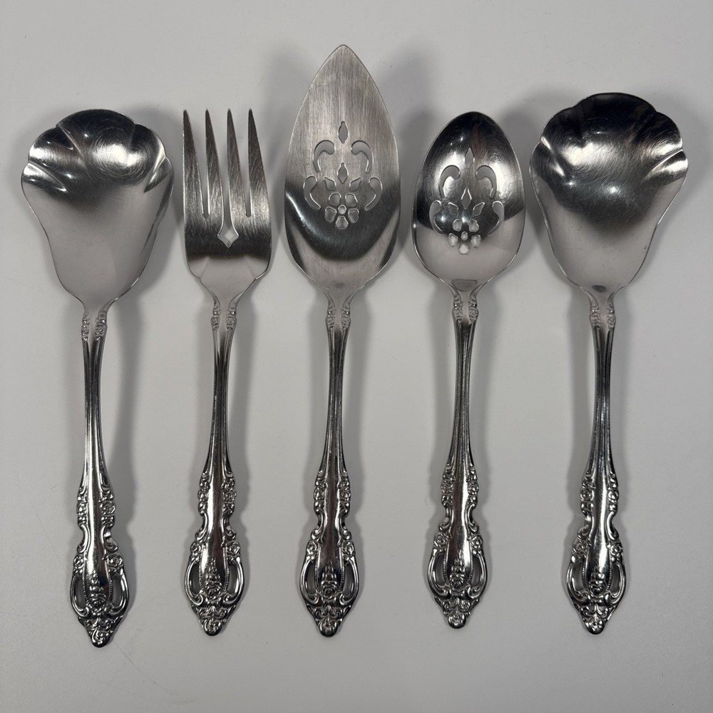 Oneida BRAHMS Community Stainless Flatware Hostess Serving 5 pc Mixed Lot