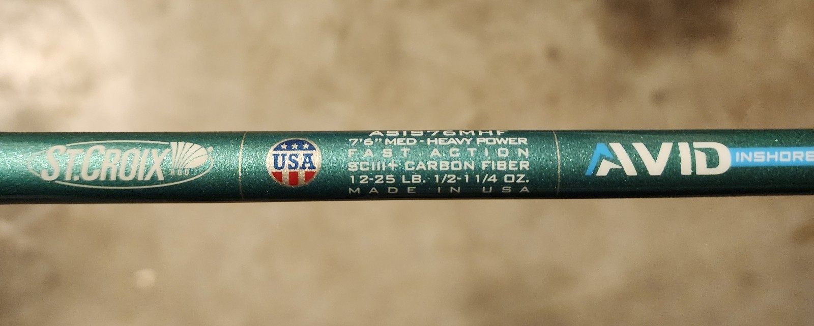St. Croix 2024 Avid Inshore ASIS76MHF Spinning Rod Excellent Shape