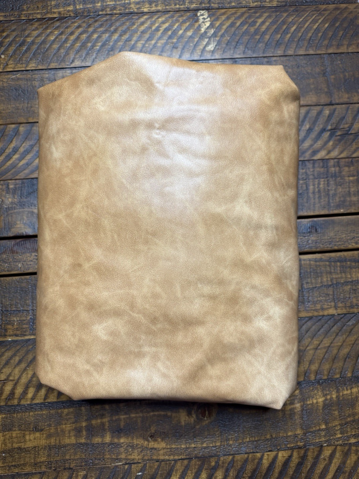 Pottery Barn Teen Faux Leather Caramel Bean Bag Chair Slipcover Only Large