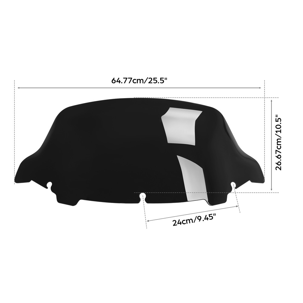 10.5" Front Windscreen Windshield Fit For Harley Electra Glide FLHT 2014-2024