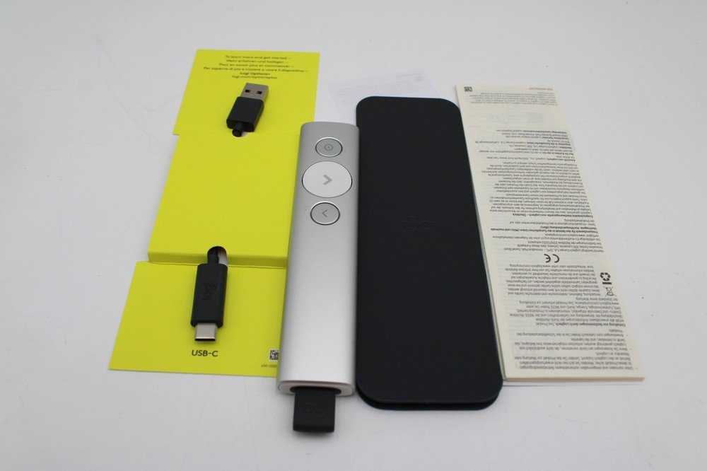 Logitech Spotlight Presentation Remote Bluetooth/RF USB 30 m Silver