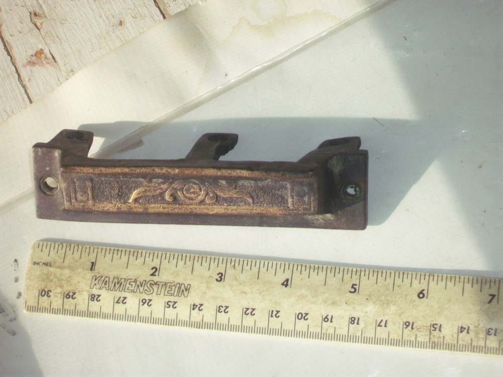 Rare vintage art deco solid brass front, back door lock catch only