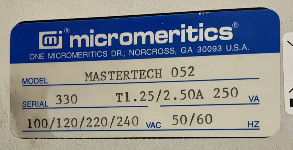 Micromeritics MasterTech 052 Autosampler