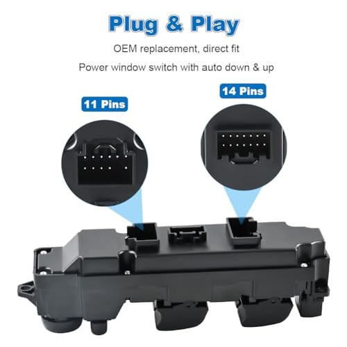 Automatic Power Master Window Switch Compatible with Mazda 2 L4 1.5L 2011 2012