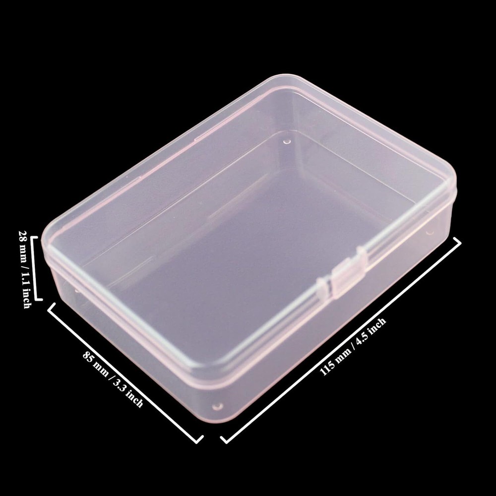 Goodma 8 Pieces Rectangular Plastic Boxes Empty 4.5 x 3.3 x 1.1 inch, Pink