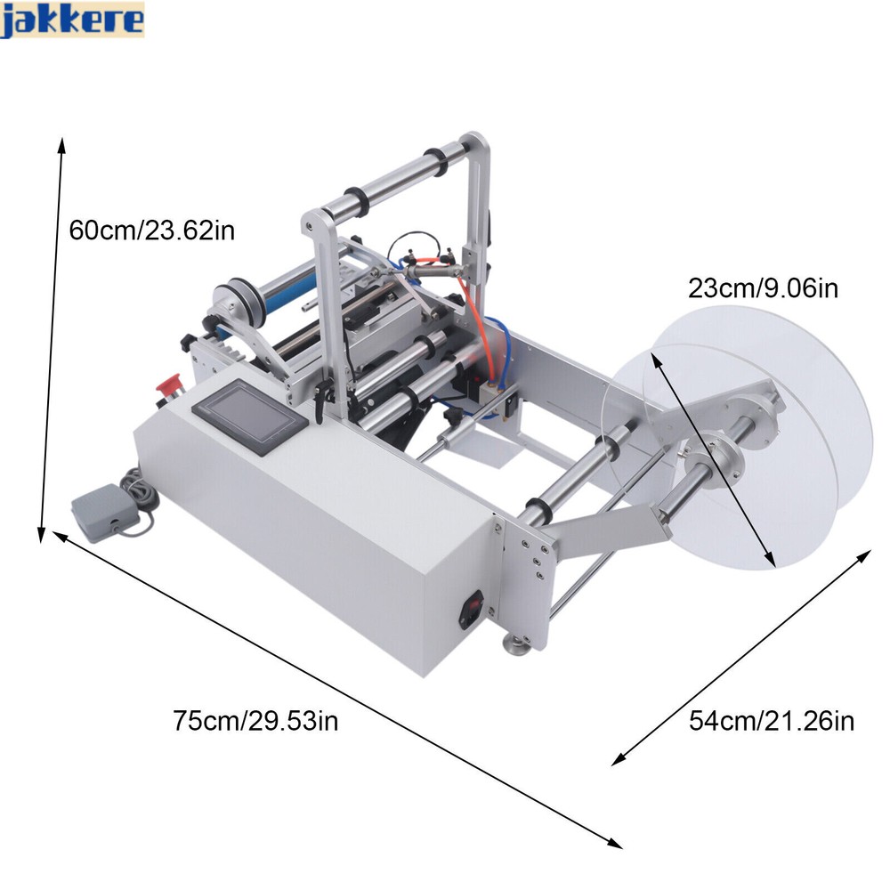 LT-190 Semi Automatic Round Bottle Labeling Machine Label Marking Machine 300W
