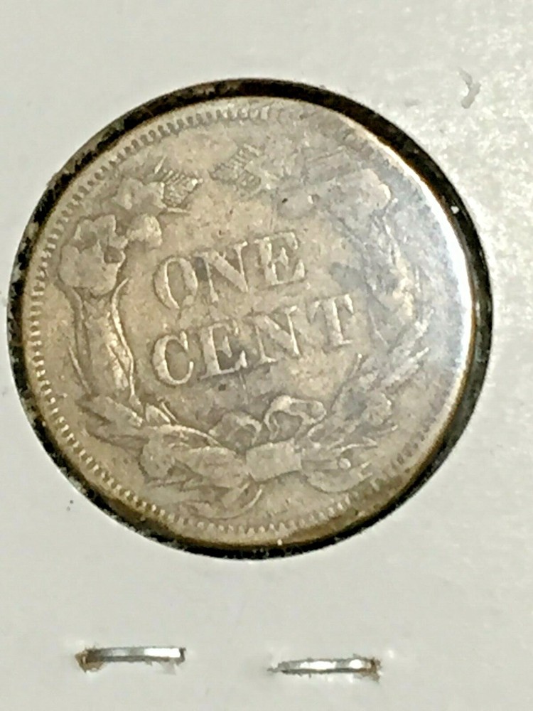 1858 1C Small Letters Flying Eagle Cent XF (Corroded) coin