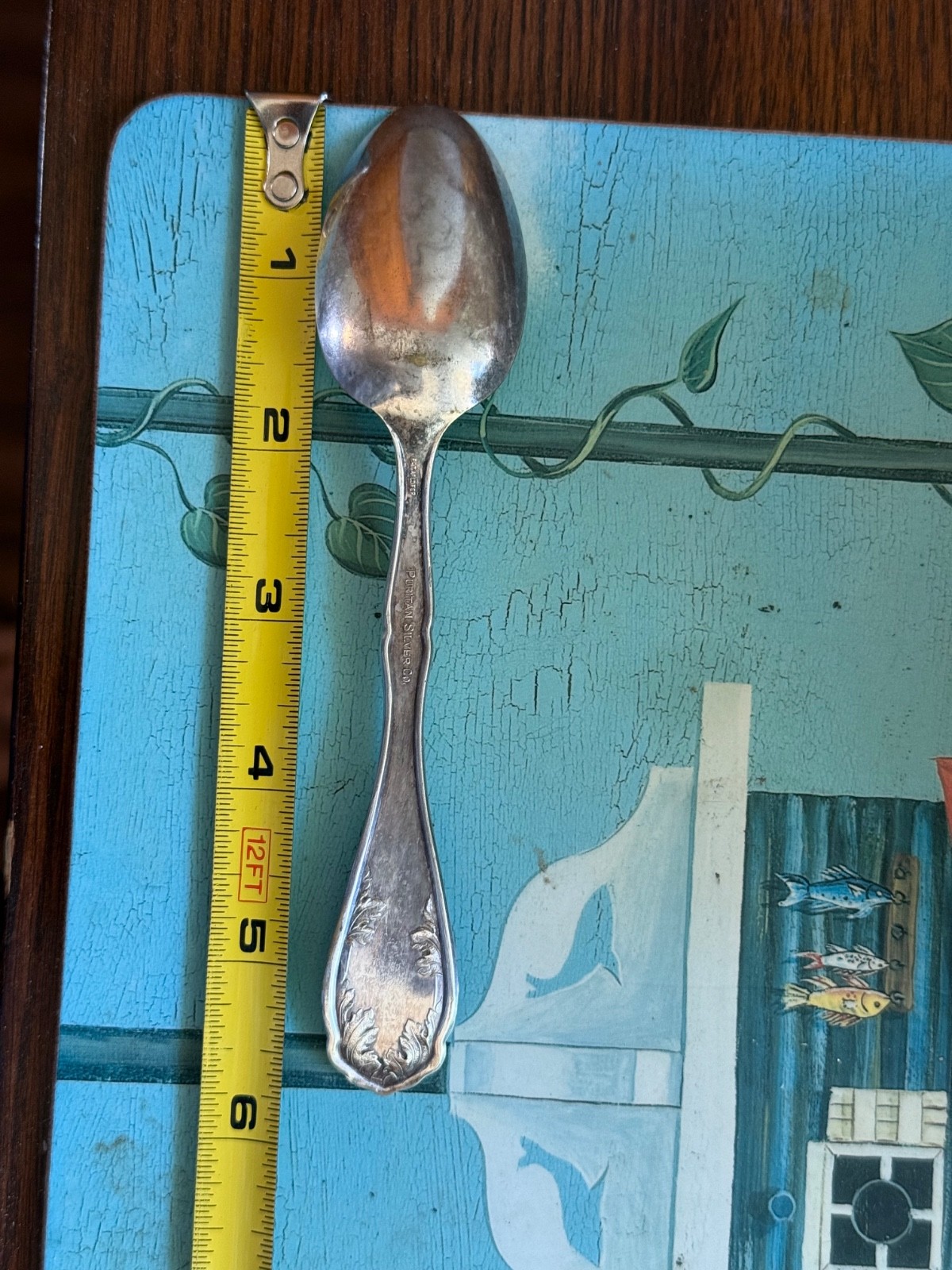 Puritan Silver. Co 1914 GRAPE Silverplate 5&7/8” Teaspoon